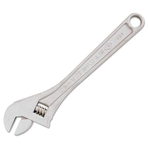 Ampco Safety Tools Wrench Adjustable 10" OAL, Non-Sparking, Non-Magnetic, Corrosion Resistant CA3