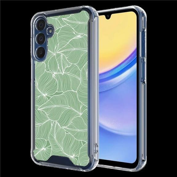 Ampd AA-A355G-HDPRINT-PALM TPU & Acrylic HD Print Crystal Clear Case for Samsung Galaxy A35 5G - Palm Pattern