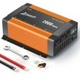 thumbnail image 1 of Ampeak Pure Sine Wave Inverter 1000W ETL Certified Power Inverter DC 12V to AC 120V 4.8A USB Ports 3AC Outlets for Hurricanes, Power Outages- 17 Protections, 1 of 5