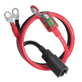 thumbnail image 1 of Ampeak 4 AWG 1FT Battery inverter cables, 3/8" M10, Power Inverter Wire(1 Positive & 1 Negtive) UL10269 standards, for Car, Truck, RV, Solar, 1 of 8