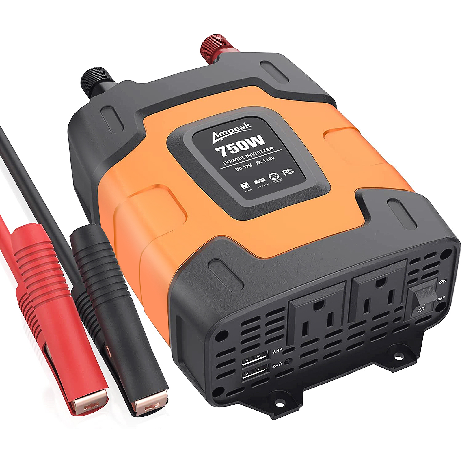 Ampeak 750 Watts Power Inverter, 12V DC to 110V AC Converter with