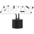 thumbnail image 1 of Amped & Co Hustle Neon Sign, White, Large 12 x 8 inches, Real Neon Desk and Table Lamp, 1 of 13