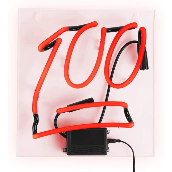 Ampedco | Amped Co 100 Emoji Real Neon Wall Light Indoor Decorative Sign