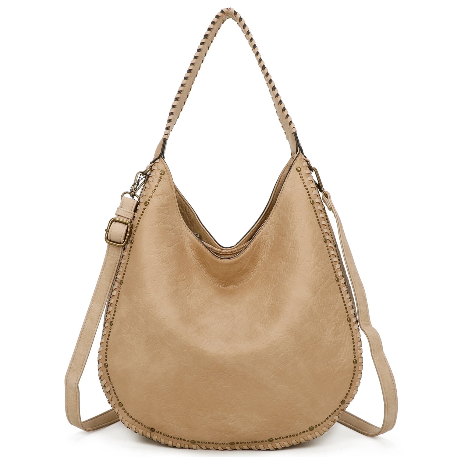 Ampere Creations Vegan Leather Backpack in Tan Convertible Soft Vegan Leather 3 in 1 Crossbody Backpack Bag main image 3