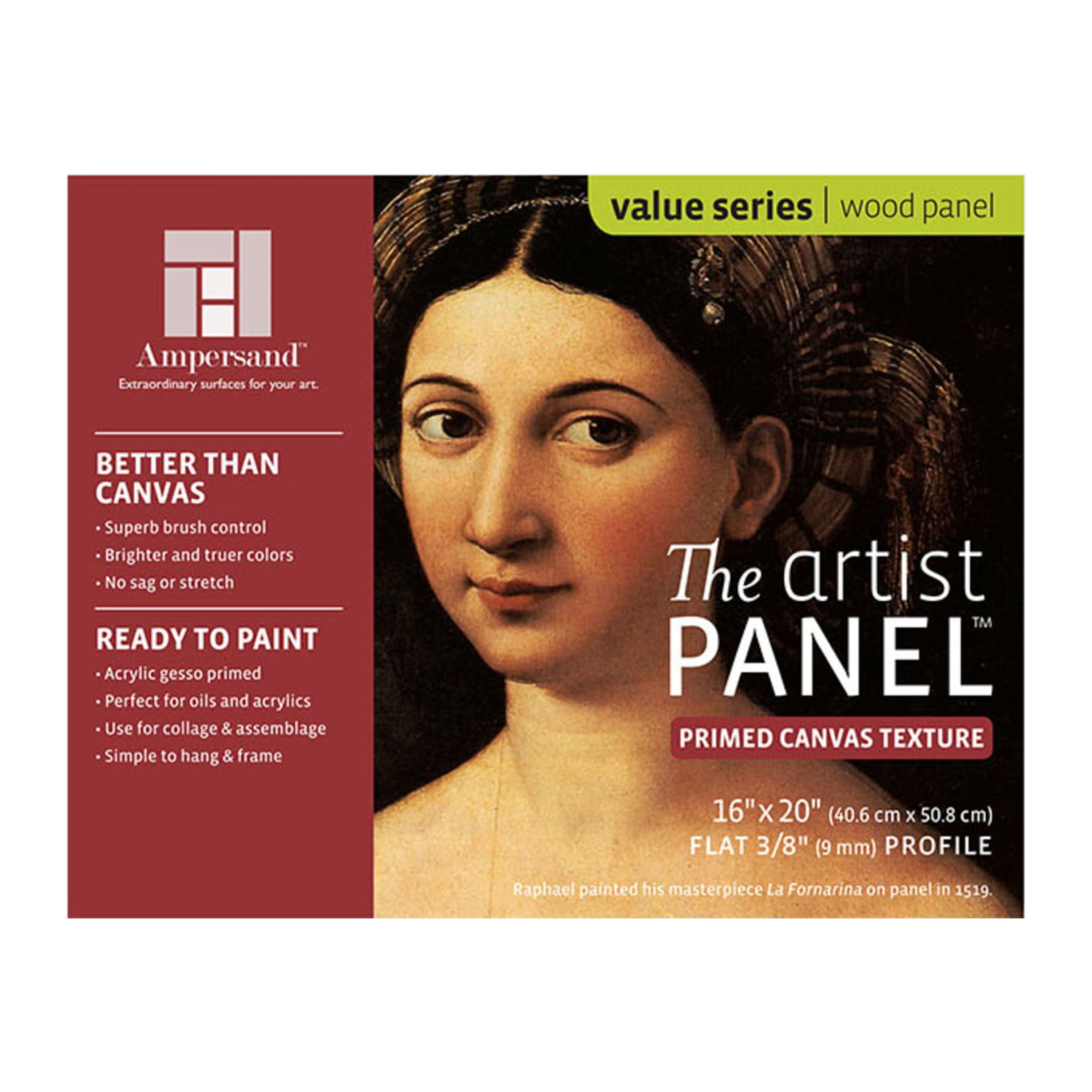 Artist Panel Ampersand Art Artist Panel, Canvas Texture, Uncradled, 3/8