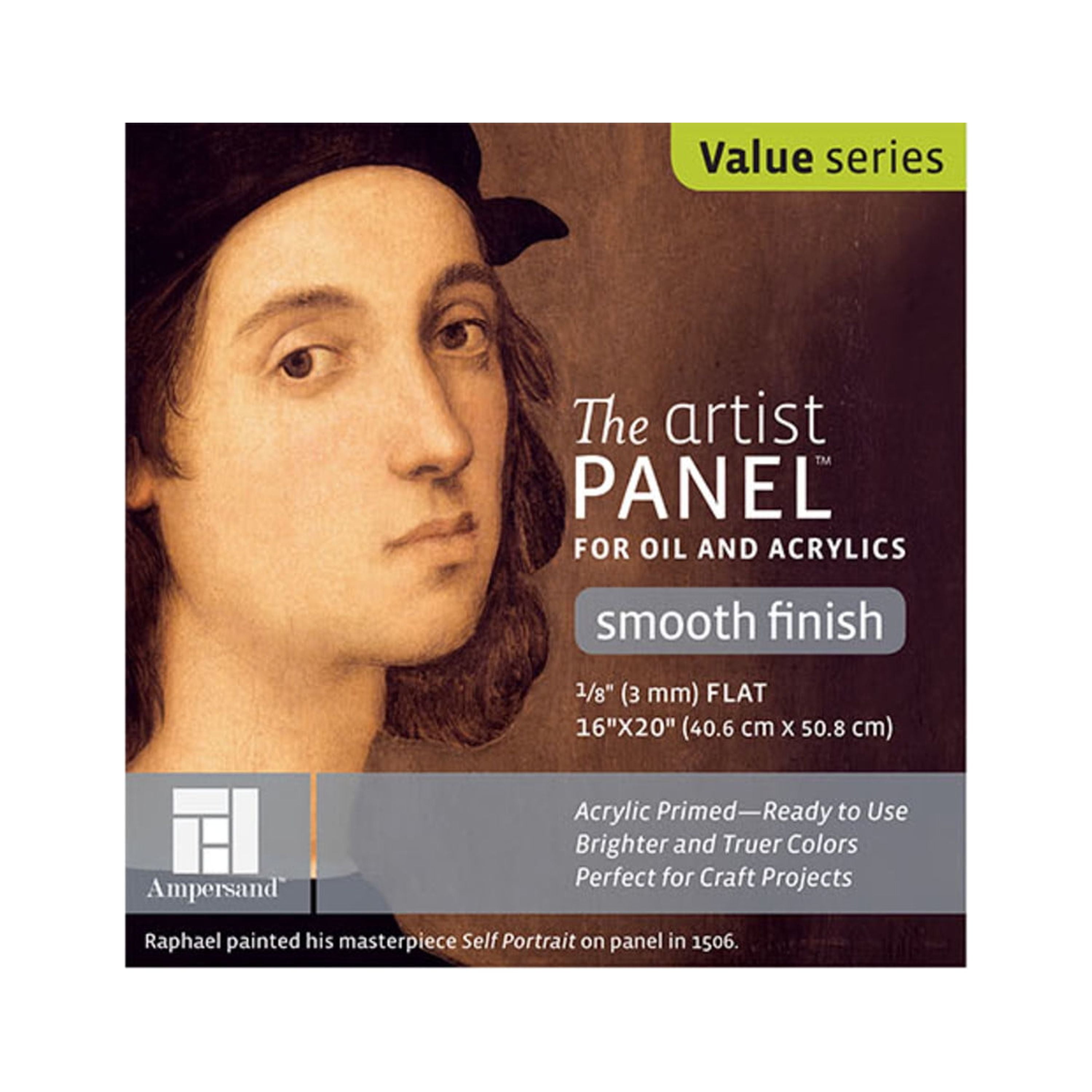 Primed Smooth White MDF Artist Panel 16" x 20"