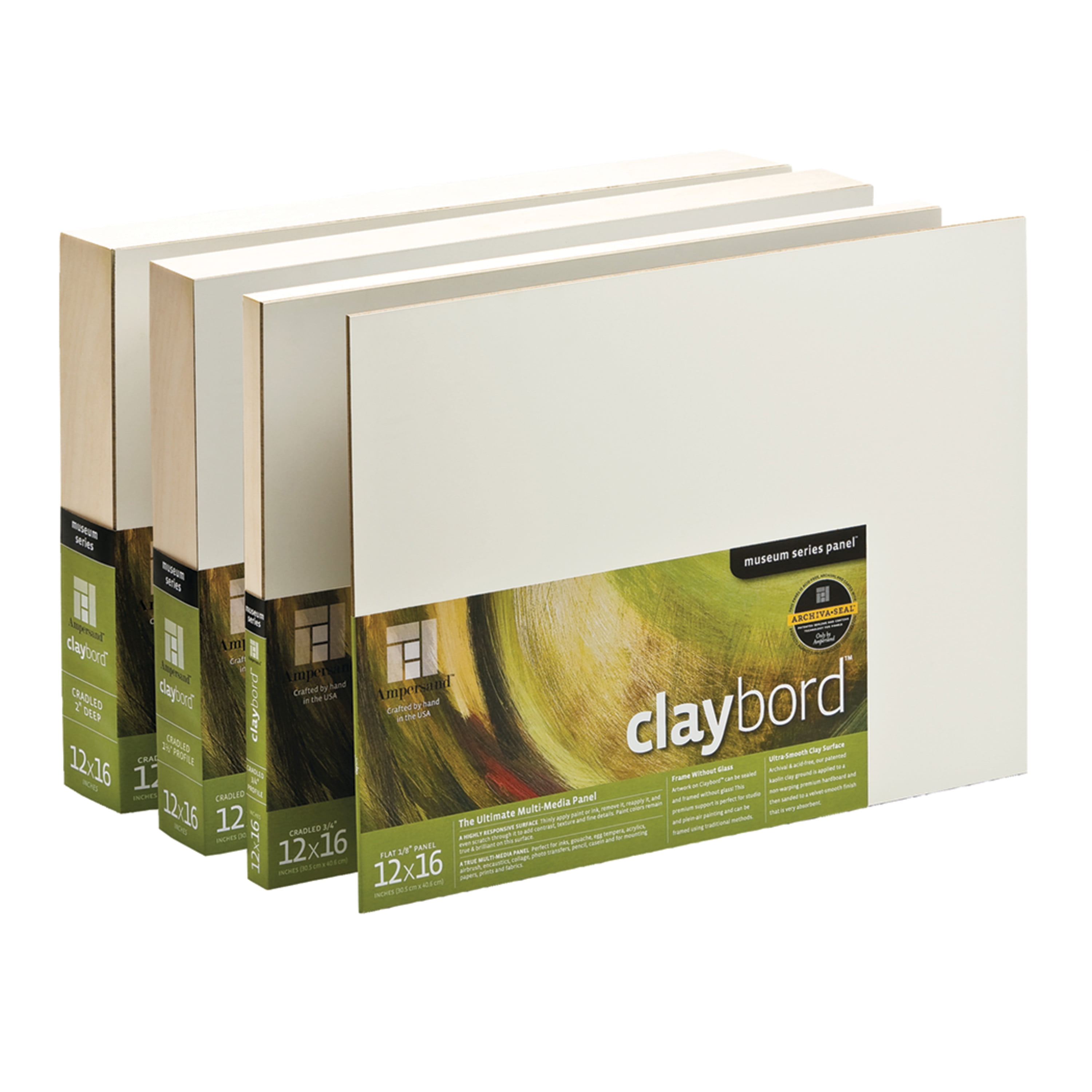 Ampersand Art Claybord, Cradled, 11/2" Profile, 5" x 5"