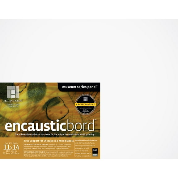 Ampersand Art, Encausticbord, Uncradled, 1/4" Profile, 11" x 14"