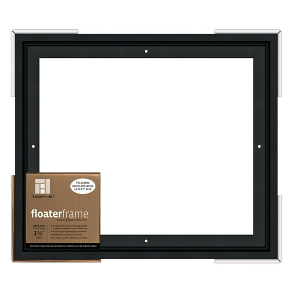 Ampersand Art Floaterframe, Bold Edge, 1-1/2", 11" x 14", Black