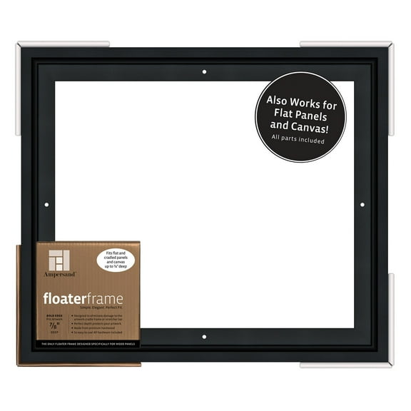 Ampersand Art Floaterframes Bold Edge (3/8" Face) 1-7/8" Frame Profile for 7/8" Deep Artwork 11" x 14" Black