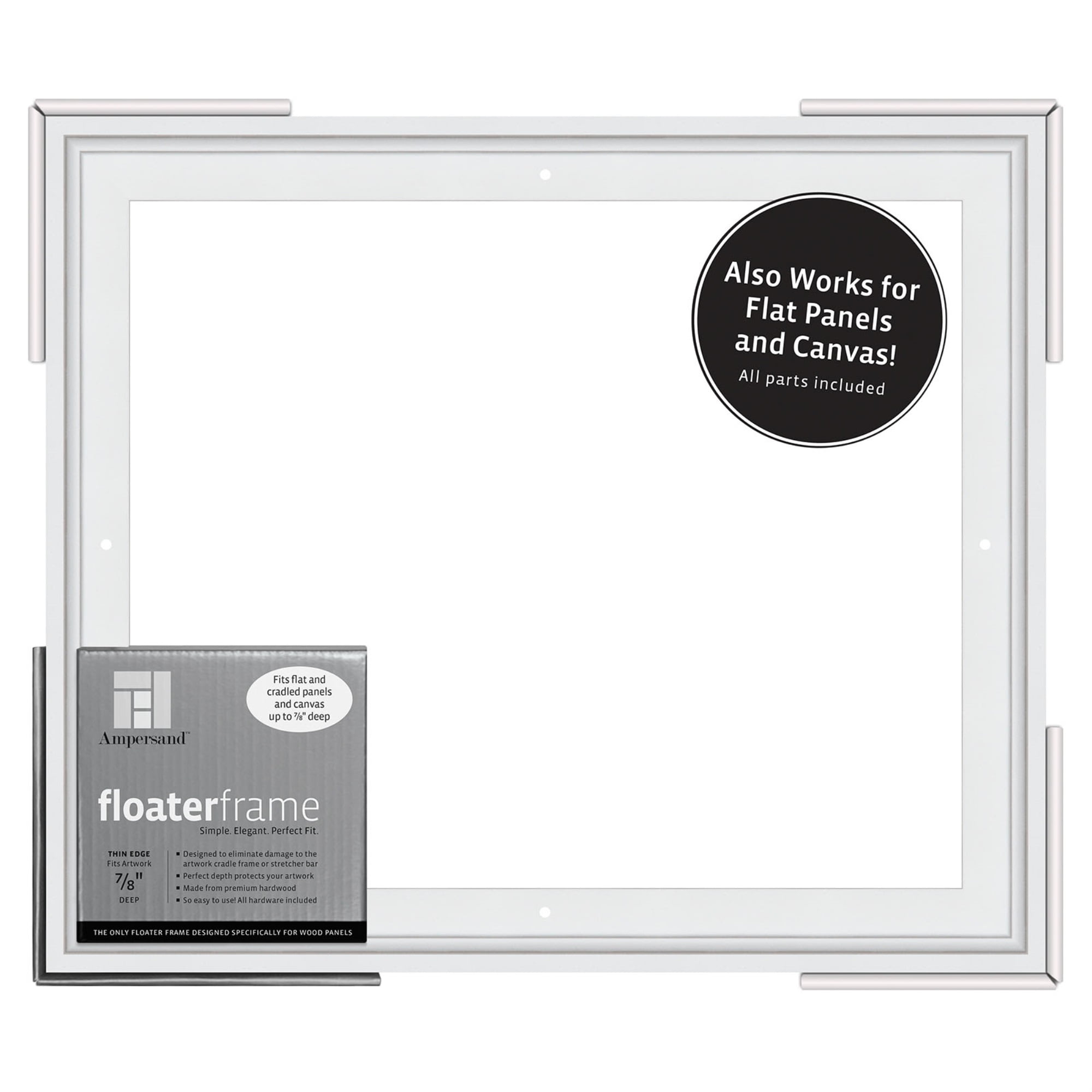 White Thin Edge 11" x 14" Floating Wall Frame