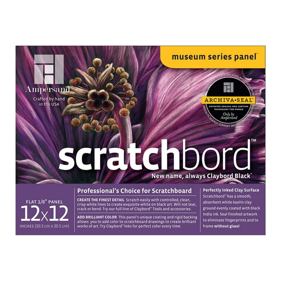 Ampersand Art Scratchbord, 12" x 12"