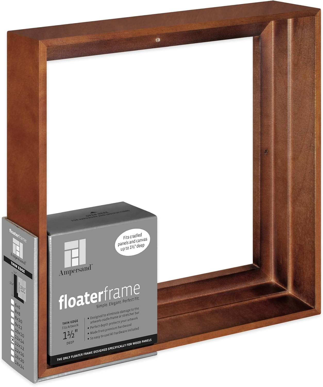 Ampersand Art Supply Floaterframe Readymade Frame for Flat and 1 1/2