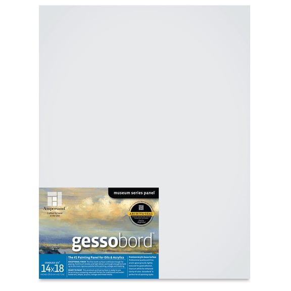 Ampersand Gessobord - 14" x 18", 3/4" Cradled