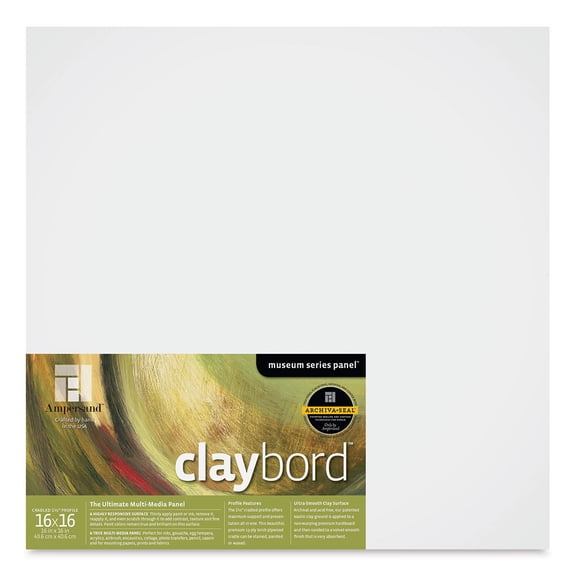 Ampersand Claybord - 16" x 16", 1-1/2" Cradled