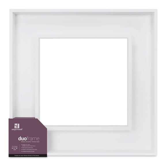 Ampersand DuoFrame - White, 12" x 12"