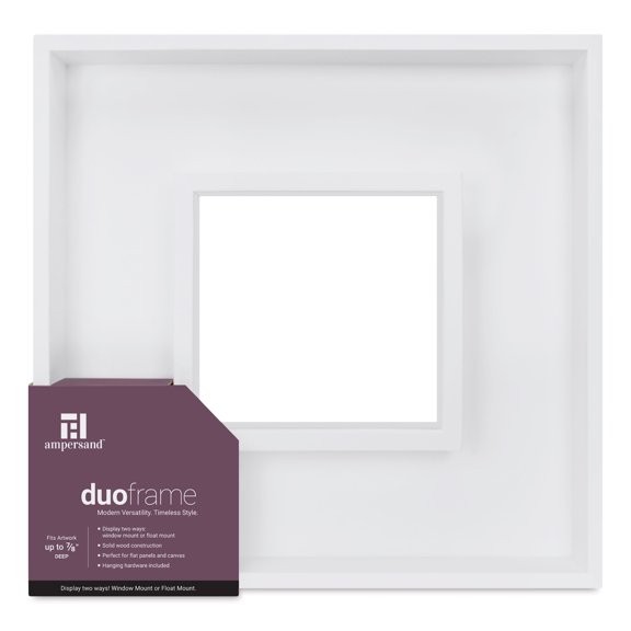 Ampersand DuoFrame - White, 6" x 6"