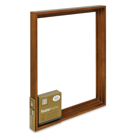 Ampersand Floater Frame - Bold, Walnut, 16" x 20", 1-1/2"