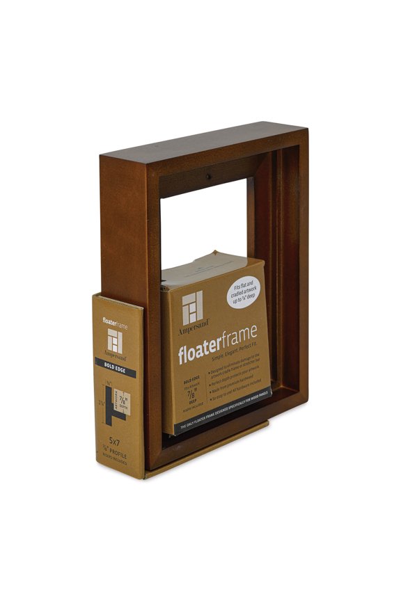 Floater Frame - Bold, Walnut, 5" x 7", 7/8"