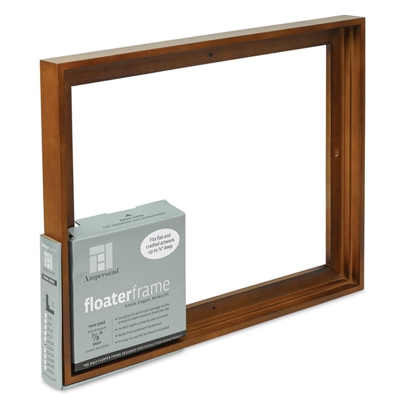 Ampersand Floater Frame - Thin, Walnut, 11" x 14", 7/8"