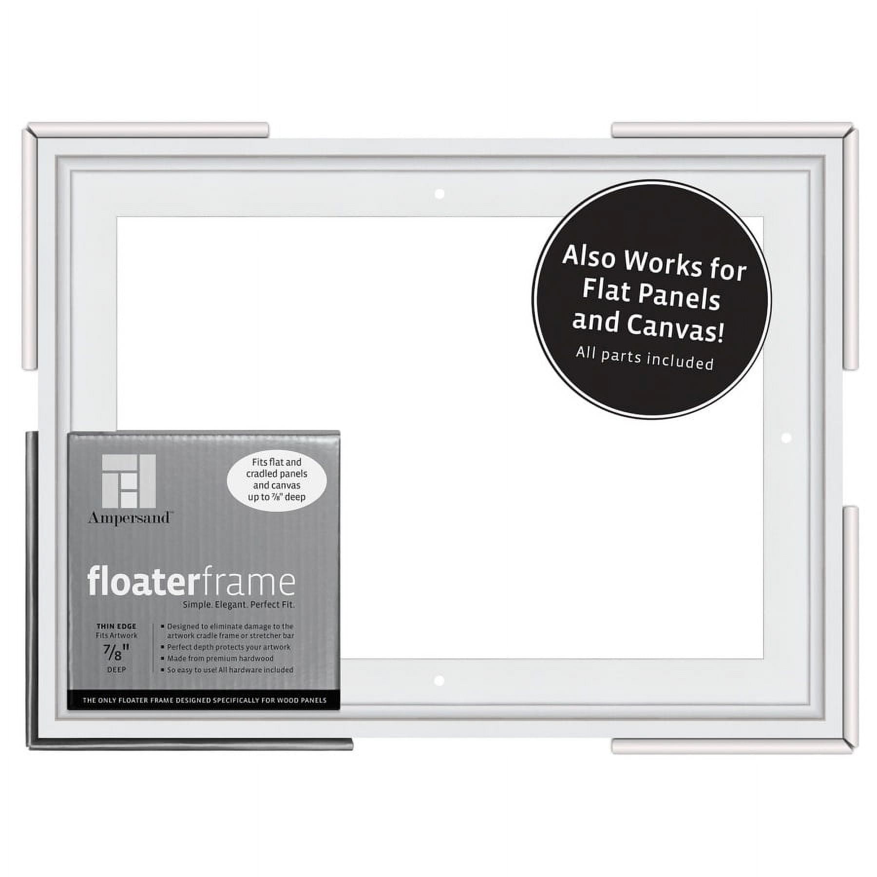 White Hardwood 9" x 12" Floating Wall Frame