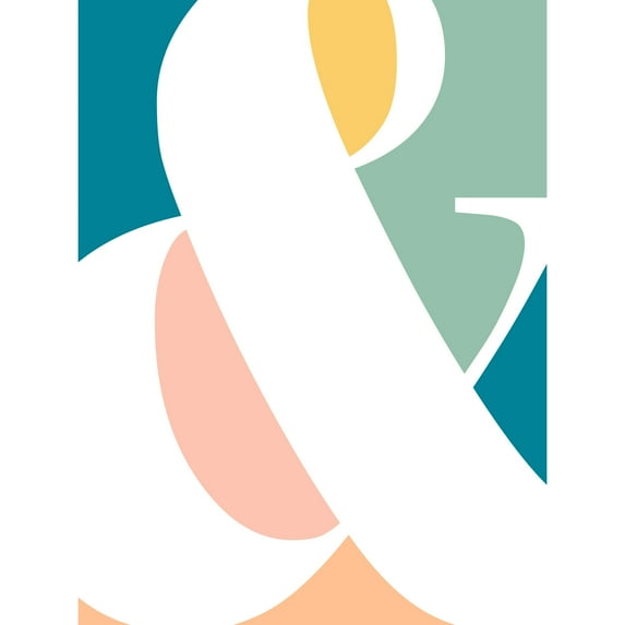 Ampersand Symbol Colourful Modern Extra Large XL Wall Art Poster Print