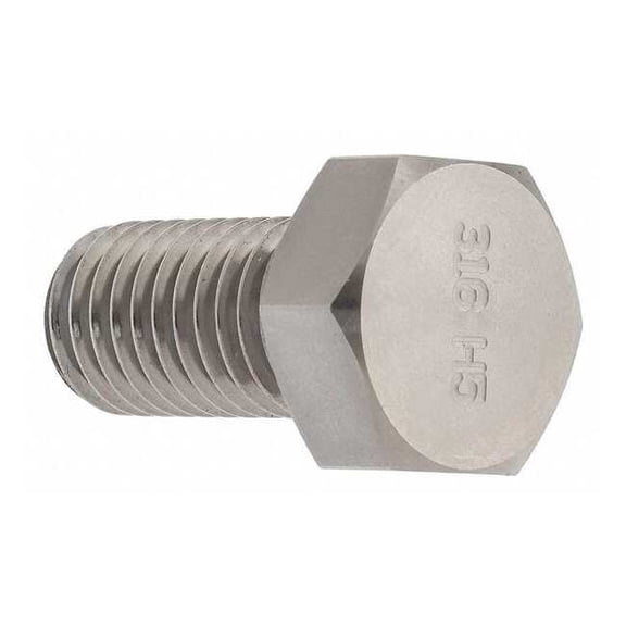 Ampg 316, M6-1.00 Hex Head Cap Screw, Plain Stainless Steel, 12 mm L ZS616M6X12