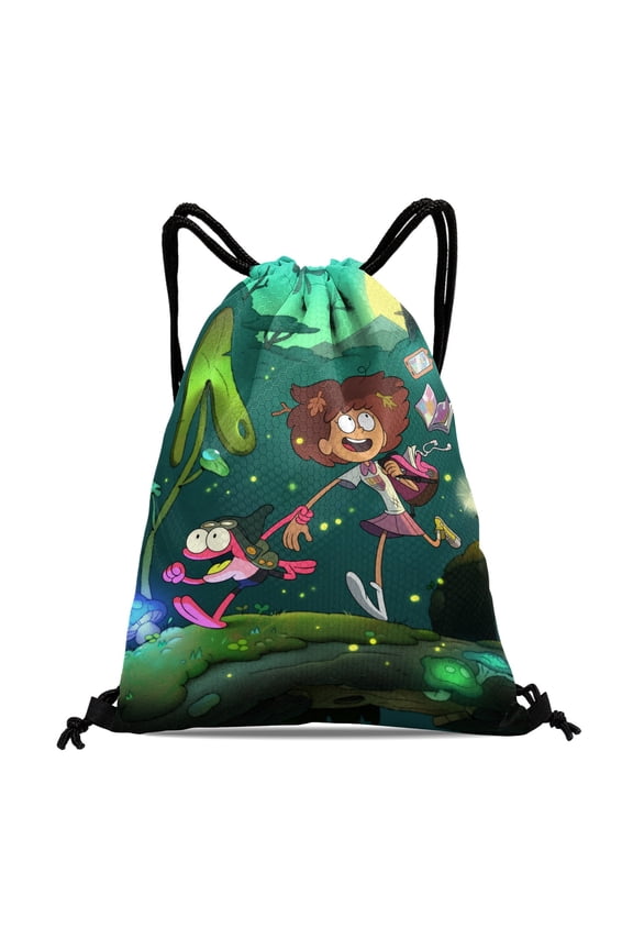 Amphibia Drawstring Backpack Bag Party Favors Goodies Merch Gym Waterproof Swimming Beach Fans
