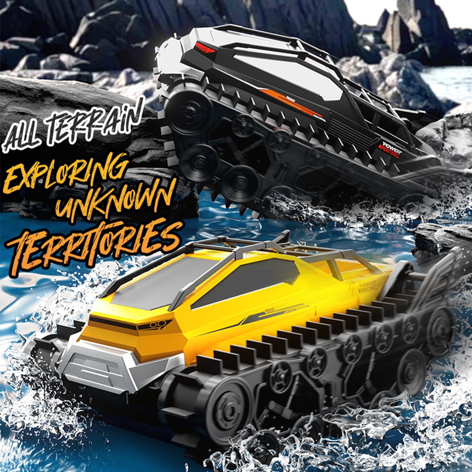 Amphibious 2.4GHz Remote Control Tank Waterproof All Terrain