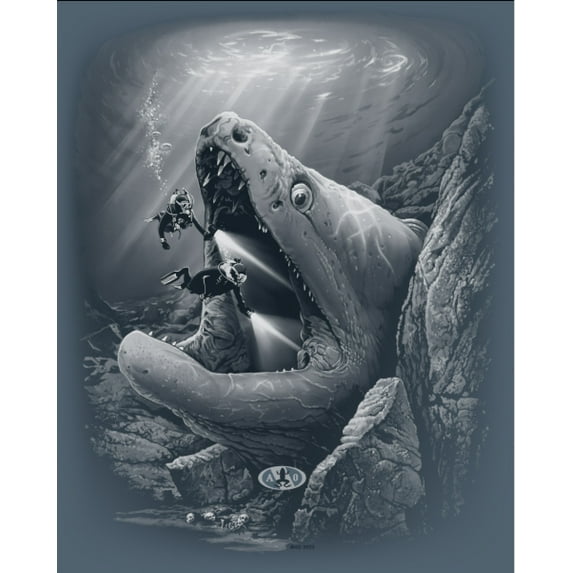 Amphibious Outfitters Scuba Diving T-Shirt - Eel Cave