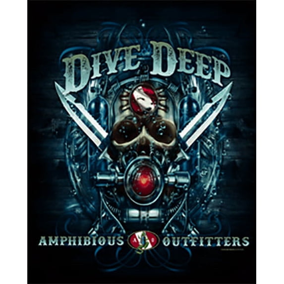 Amphibious Outfitters T-Shirt - Deep Dive - Black