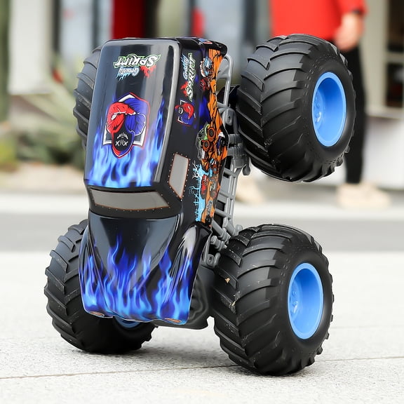 Amphibious RC Monster Truck Waterproof, 4WD Remote Control Monster Car for Kids, All Terrain Off Road Stunt Car with Gyroscope & 360 Spins, Pool Water Toy Gift