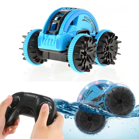 Amphibious RC Stunt Car 4wd 360 Rotating Roll Over Drive Land or Water