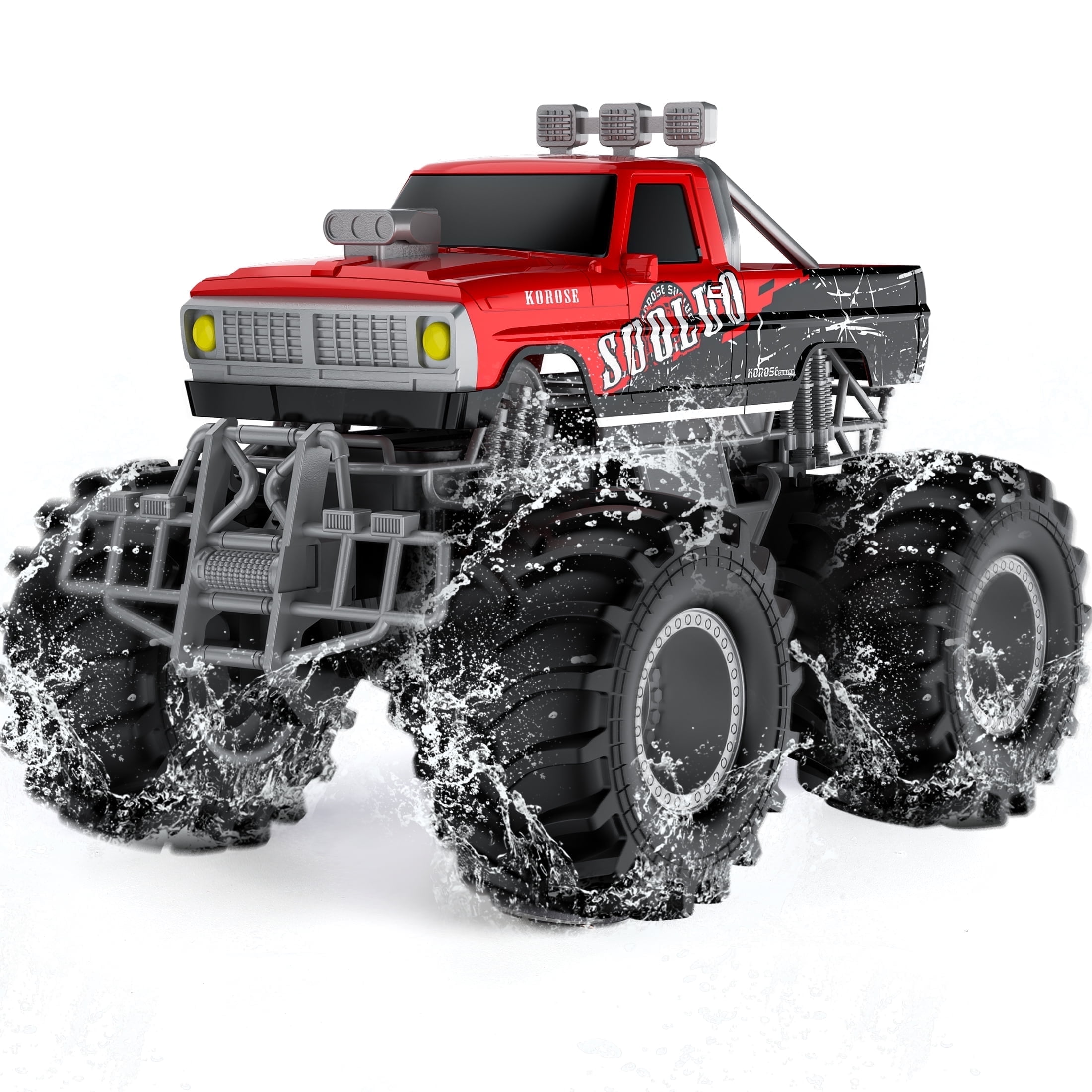 Amphibious RC Car 2.4GHz 1:16 All Terrain Waterproof Monster Truck & Boat for Kids, Perfect Christmas Gift for Boys Girls