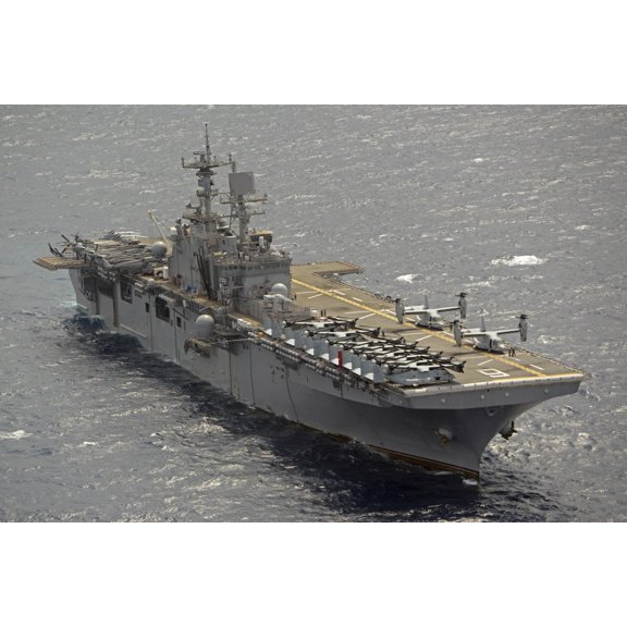 Amphibious assault ship USS Bonhomme Richard transits the East China Sea Canvas Art - Stocktrek Images (34 x 23)