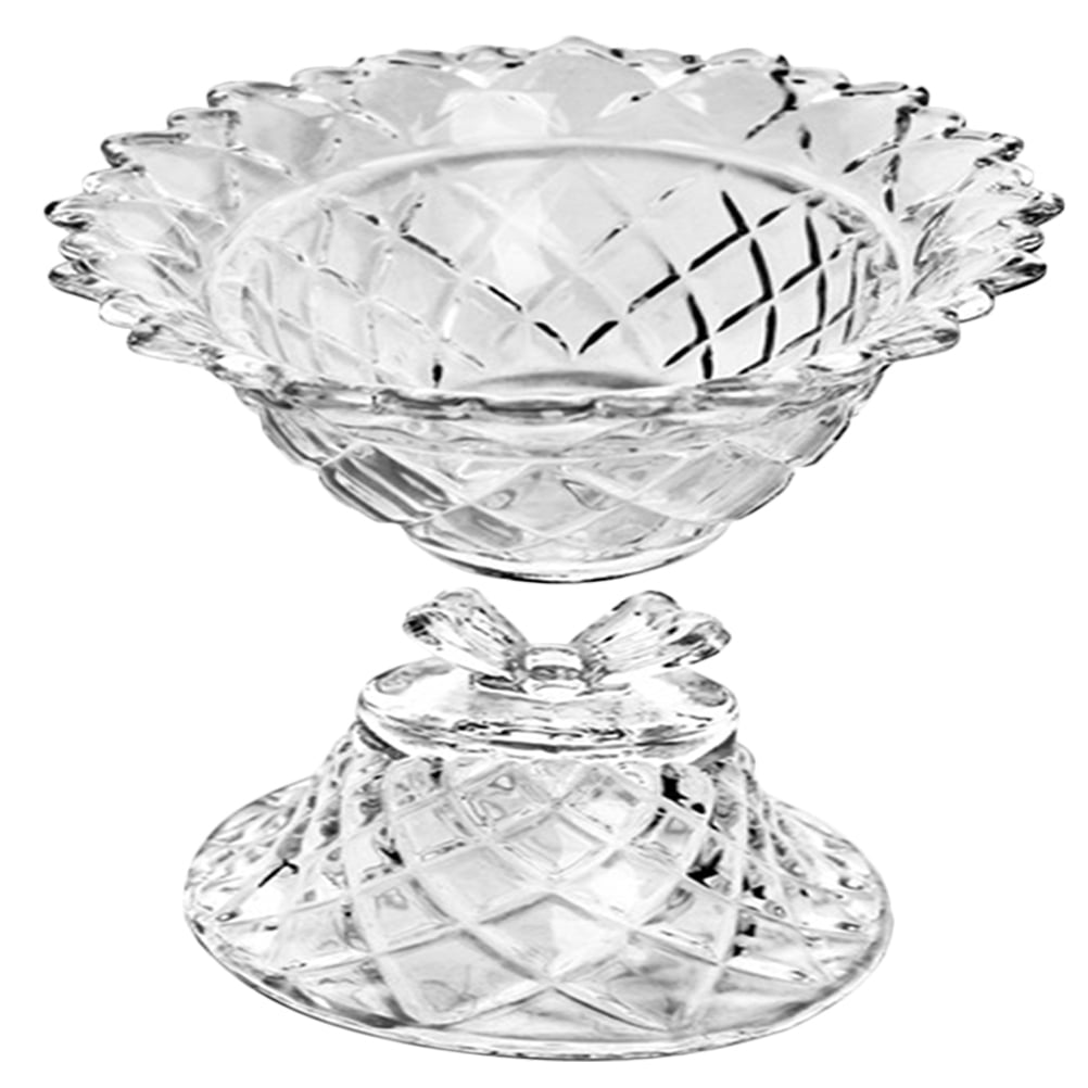 Amphora Dessert Bowl Clear Glass Bowls Kitchen Prep Cake Dish with ...