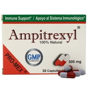 Ampitrexyl, Dietary Supplement, Formula 100% Natural, Helps Support Immune System, Vitamin C, Zinc, 30 Capsules, 500 mg
