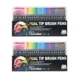 thumbnail image 1 of Ampiyan 2-Pack Double-Tip 24-Color Highlighter Marker Pens, 3ml Watercolor Fine & Broad Nib Metal Body Hand Painting, Drawing, Illustration - Bright, Blendable, No Fade Ink for Artists & Professionals, 1 of 7