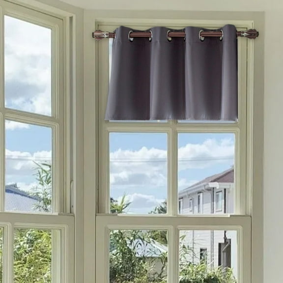Ampiyan Blackout Short Curtains, Kitchen Window Curtains, Polyester Light Blocking Drapes 29.13x14.17in, Cafe Curtains for Small Windows with Easy Hanging