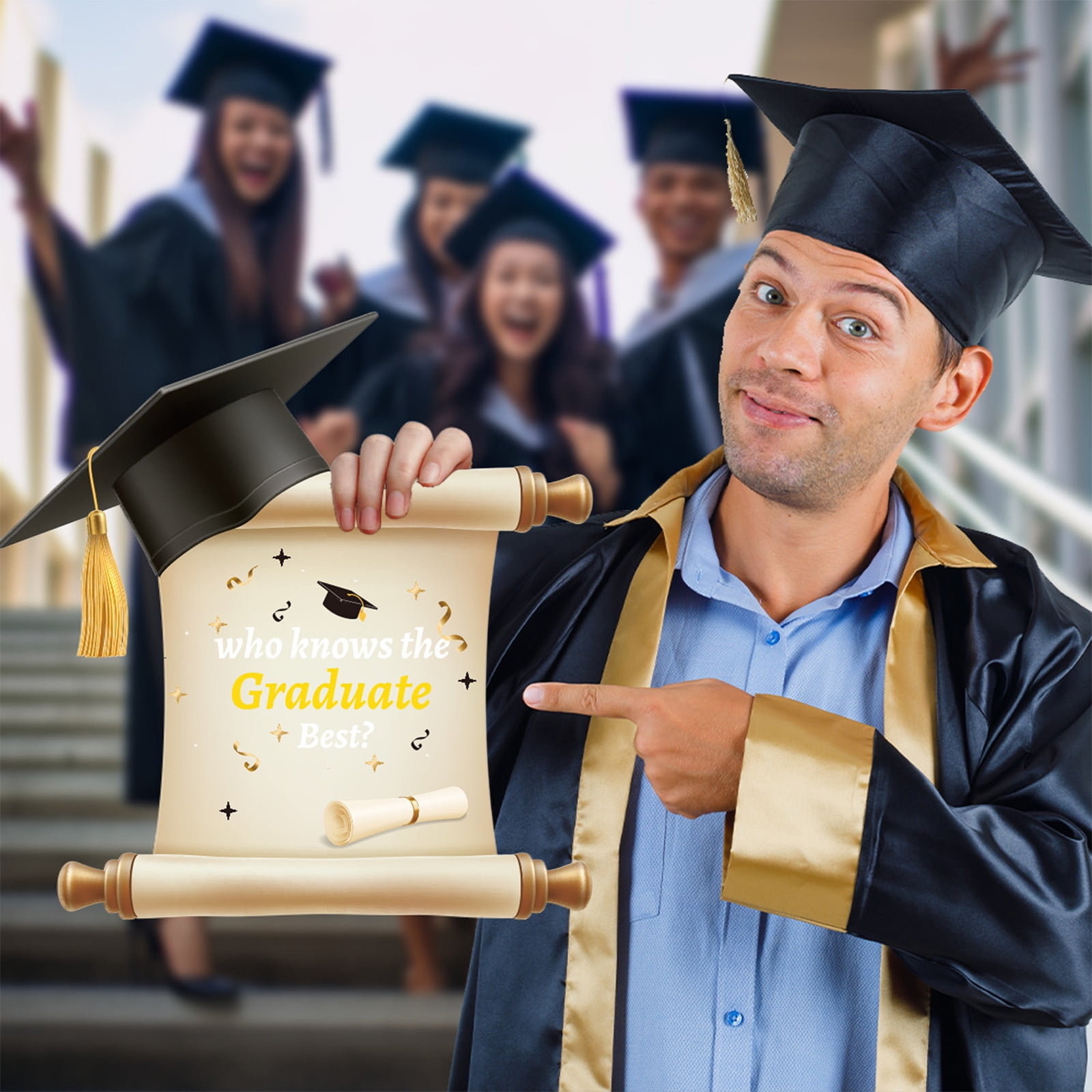 50 PCS Graduation Advice Cards For Party - Fill-in-the-Blank Wishes For High School Or College Graduate 2025 1 thumbnail image