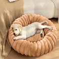thumbnail image 1 of Zonao Plush Pet Bed for Dogs & Cats- Long Hair Round Winter Warm Dog Bed Dog Crate Mat Cat Bed,for Small Dogs Cats, 1 of 6