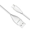 thumbnail image 1 of Heavy Duty (2.4A Fast Charging Data Transfer) Type-C to USB Cable for Samsung Galaxy Z Flip 3, Z Fold 3 - 5 Feet - White, 1 of 7