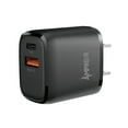 thumbnail image 1 of Ampker Wall Charger for Orbic Maui+ - 38W Fast Charging Dual Port (QC 3.0 USB/20W USB-C) Home Travel Power Adapter - Black, 1 of 6