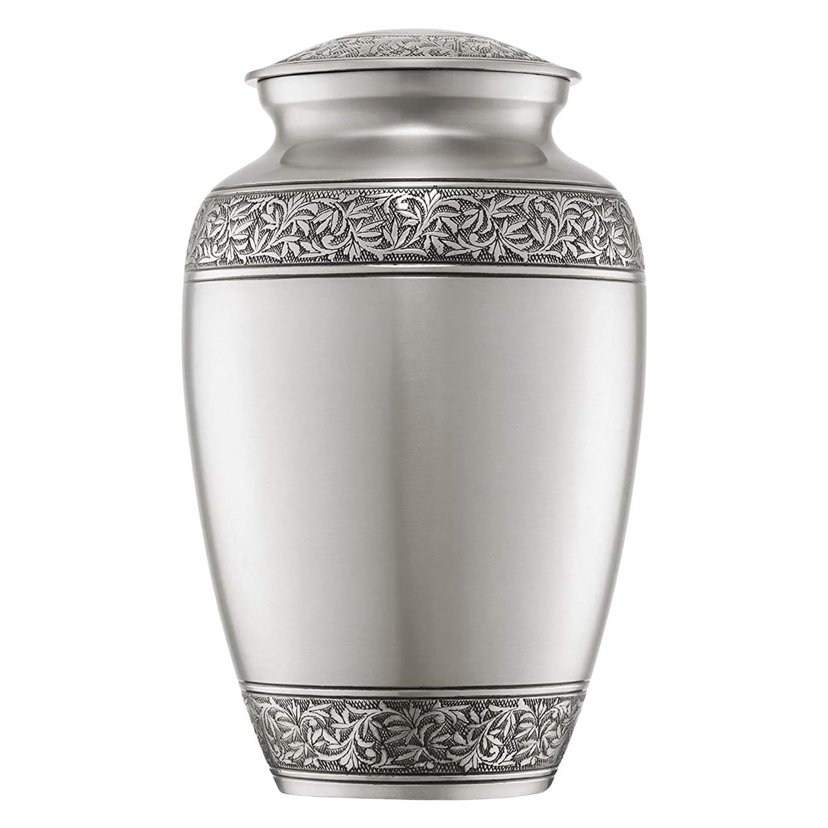 Ample Cremation Urns for Ashes - Meena Coated Aluminum Memorial Urns | Elegant Design | 4 Size Options (Keepsake 3x2 inch & Large 10.5x6.5 inch) Engravable Large (Hold 220 Cu) (Model No - ACU011)
