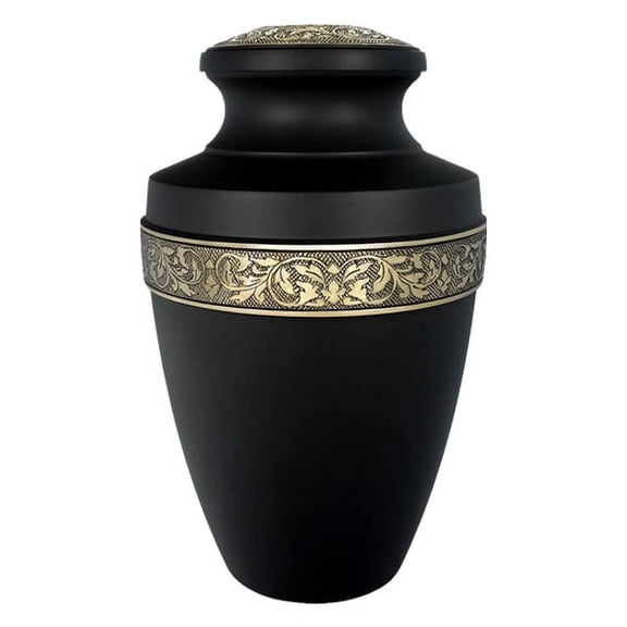 Ample Crimination URN With Engraving | Large 10.5" Elegant Memorial Urn for Ashes with Meena Floral Design & Engraving Option ACU071