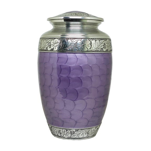 Ample Crimination URN Without Engraving | Large 10.5" Elegant Memorial Urn for Ashes with Meena Floral Design & Engraving Option ACU074
