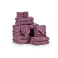 thumbnail image 1 of Ample Decor 100% Cotton 18 Pcs Bathroom Towel Set, Luxury Bath Towels for Bathroom - 4 Bath Towels, 4 Hand Towels, 10 Washcloths - Grape Purple, 1 of 7