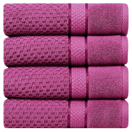 Ample Decor 100% Cotton Bath Towels for Bathroom Set of 4 - Popcorn Textured, Quick Dry, Highly Absorbent - Mulaayam Collection - 30 X 54 Inch price history and forecast - Ample Decor MU-04-402