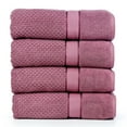 thumbnail image 1 of Ample Decor 100% Cotton Bath Towels for Bathroom Set of 4 - Popcorn Textured, Quick Dry, Highly Absorbent - Mulaayam Collection - 30 X 54 Inch, 1 of 9