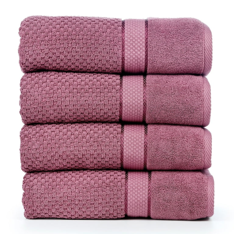 Ample Decor 100 Cotton Bath Towels for Bathroom Set of 4 Popcorn Textured Quick Dry Highly Absorbent Mulaayam Collection 30 X 54 Inch Walmart